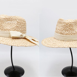 夏の爽やかなスタイル 大人用 麦わら帽子[h028] 4枚目の画像