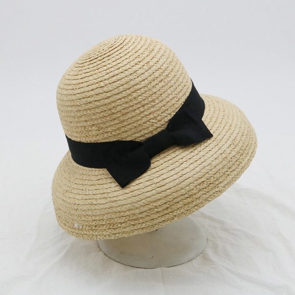 かわいい大人のスタイル 蝶結びの麦わら帽子[h035] 1枚目の画像