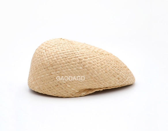 麦わら素材のハンチング 大人用 可愛い夏の帽子 3枚目の画像