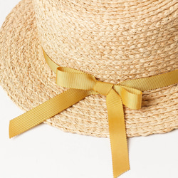 麦わらカンカン帽 子供用 多色リボン 天然草編み 夏の麦わら帽子 2枚目の画像