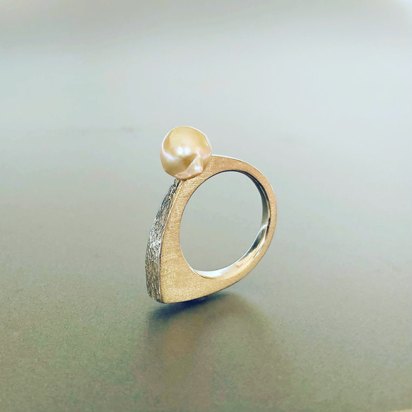あこや真珠のデザインリング【SV999】 1枚目の画像