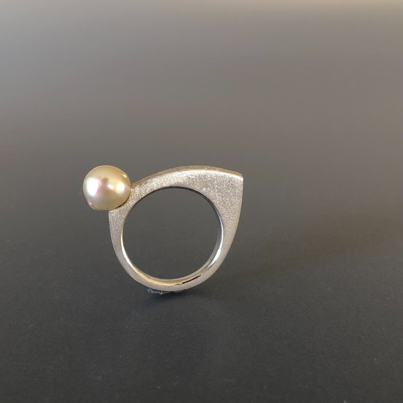 あこや真珠のデザインリング【SV999】 3枚目の画像