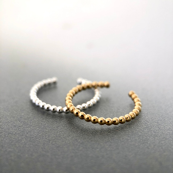 【SV925/K14gf】粒々プチイヤカフ 1枚目の画像