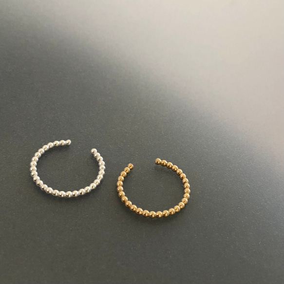 【SV925/K14gf】粒々プチイヤカフ 2枚目の画像