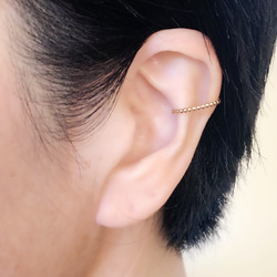 【SV925/K14gf】粒々プチイヤカフ 5枚目の画像