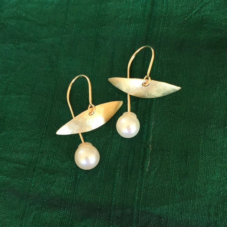 リーフ・パールピアス【K14gf】