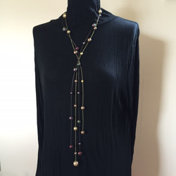 コットンパール・ラリエット（ゴールド） 4枚目の画像