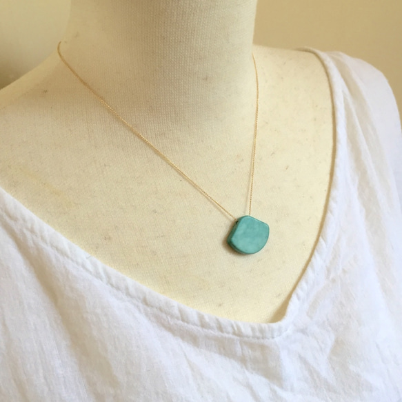 ターコイズのペンダント 【K14gf】 4枚目の画像