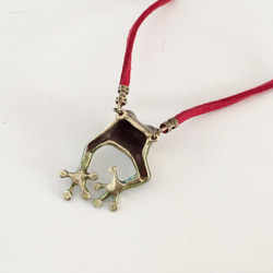 こんにちはカエルペンダント【brass】 4枚目の画像