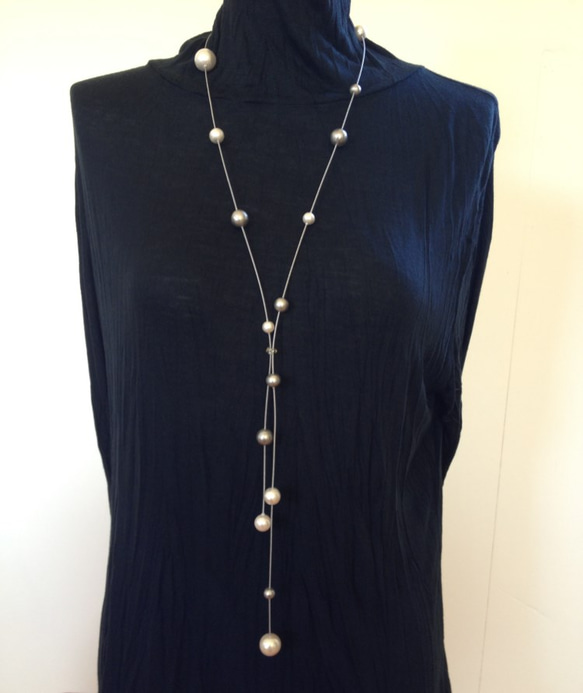 コットンパール・ラリエット 2枚目の画像