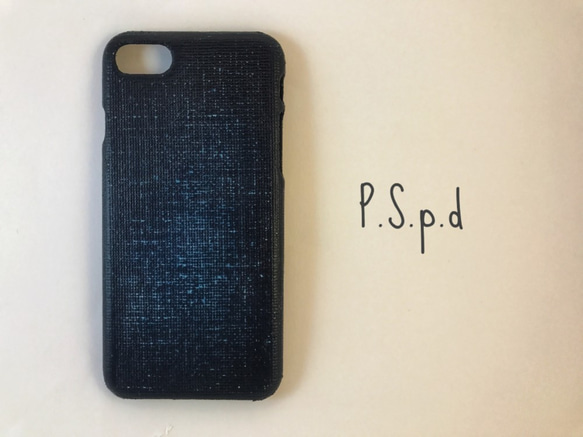 ＊受注制作＊iPhone CASE＊6/6S/7/8/Ｘ  7/8PLUS 布目塗り  -DENIM- 1枚目の画像