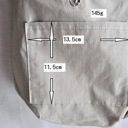 新・帆布の巾着型斜め掛けショルダーバッグ（キャメル）「送料無料」 4枚目の画像