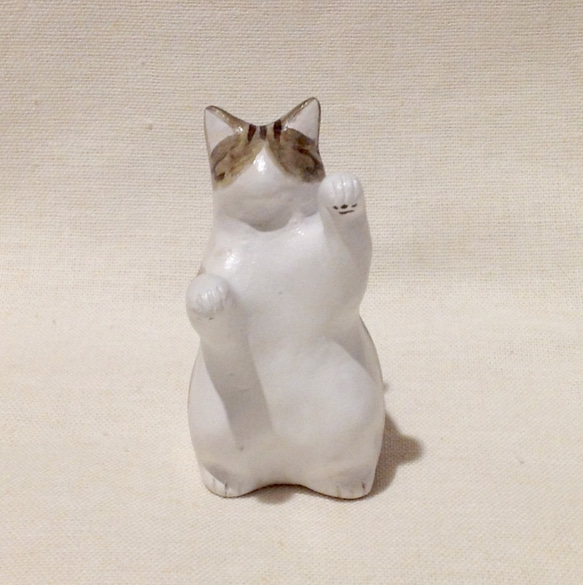 ネコリナ(猫のオカリナ)/tachi/サバ白  リングホルダー 2枚目の画像