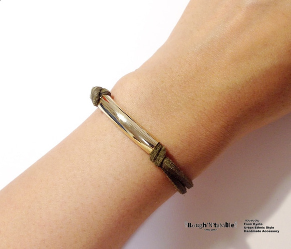 Deer skin tube bracelet 3枚目の画像