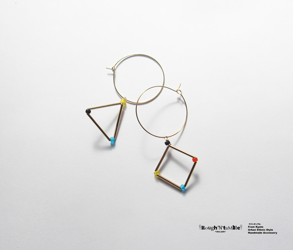 triangle&square hoop pierceA 第1張的照片