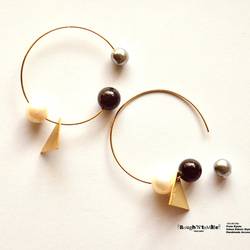 Triangle&3ball pierce black 2枚目の画像