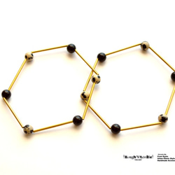 Hexagon bracelet dalmatian（1本売り） 2枚目の画像