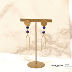 Ethnic U chain pierce lapis lazuli 1枚目の画像