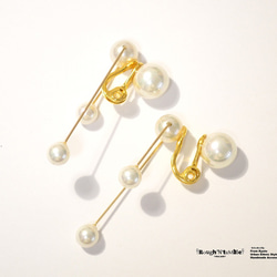 Akoya pearl tenbin pierce white 第3張的照片