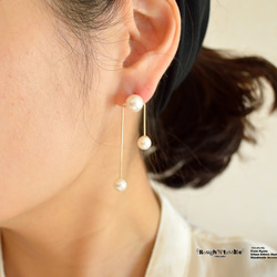 Akoya pearl tenbin pierce white 第4張的照片