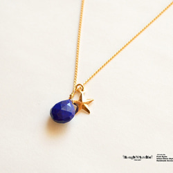 14kgf necklace Lapis lazuli 1枚目の画像
