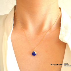 14kgf necklace Lapis lazuli 4枚目の画像