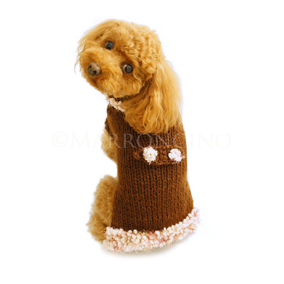 【犬のセーター】コート風セーター〔#338〕 1枚目の画像