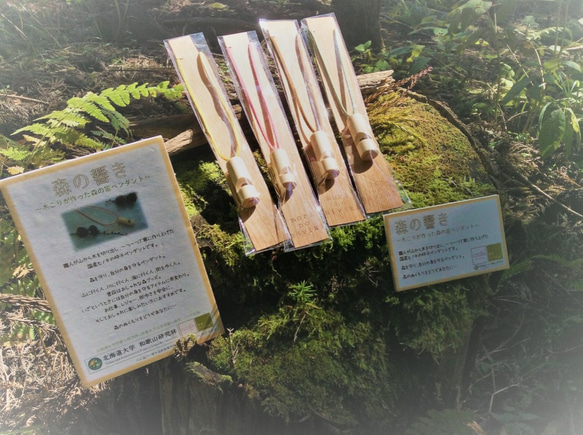 『森の響き〜木こりが作った木の呼子〜』(紀州ヒノキの笛ペンダント) 1枚目の画像