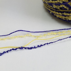 黄色と紫色の引き揃え糸 2枚目の画像