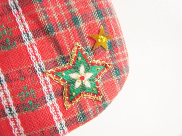 Creema限定　クリスマスのミニ巾着 3枚目の画像