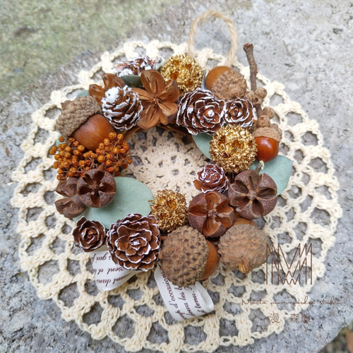 ハンドメイド♡ドライフラワースワッグ♪424 ハンドメイド♡ドライフラワースワッグ♪424