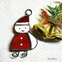 サンタ くん♪ マグネット ステンドグラス クリスマス サンタクロース 6枚目の画像