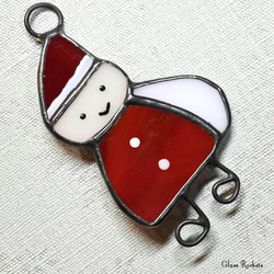 サンタ くん♪ マグネット ステンドグラス クリスマス サンタクロース 4枚目の画像