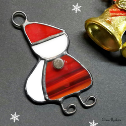 サンタ くん♪ マグネット ステンドグラス クリスマス サンタクロース 5枚目の画像