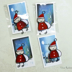 サンタ くん♪ マグネット ステンドグラス クリスマス サンタクロース 10枚目の画像