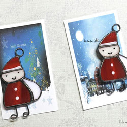 サンタ くん♪ マグネット ステンドグラス クリスマス サンタクロース 9枚目の画像