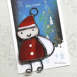 サンタ くん♪ マグネット ステンドグラス クリスマス サンタクロース 8枚目の画像