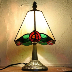 薔薇 バラ ステンドグラス ランプ 照明 卓上 スタンド 8枚目の画像
