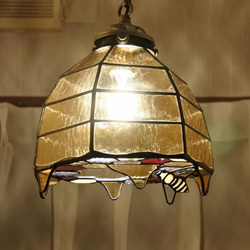 みつばち ハチの巣 ミツバチのランプ ステンドグラス 照明 ランプ ペンダント 6枚目の画像