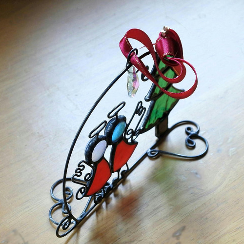 クリスマス エンジェル 天使 オーナメント サンキャッチャー ステンド