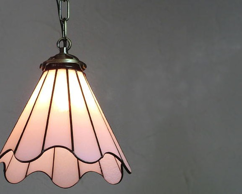 ステンドグラス ランプ 照明 Pure flare ピュア フレア ピンク