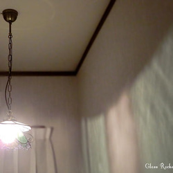 カップ＆ソーサー イエローグリーン レトロ 昭和 喫茶 ステンドグラス ランプ 照明 2枚目の画像