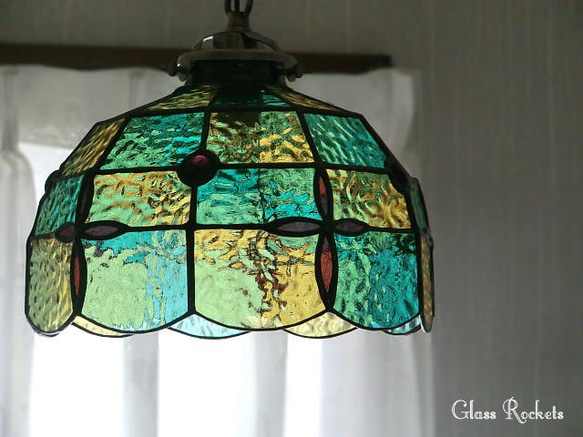 フラワークロス レトロ ステンドグラス ランプ 照明 ペンダント フラワークロス ペンダント M2046588040(15578円)