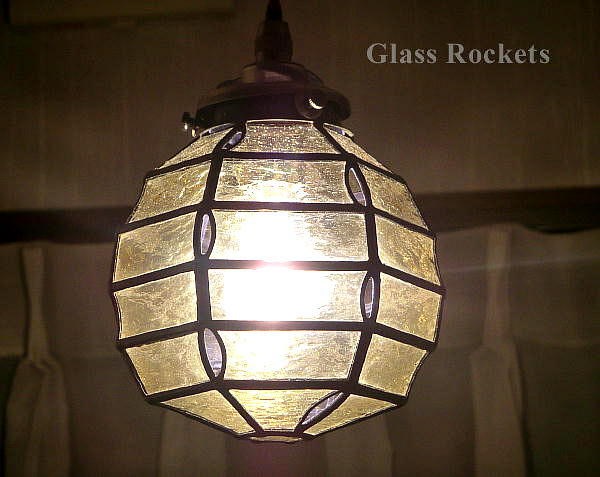 ステンドグラス 照明　ペンダント　円灯　ランプ