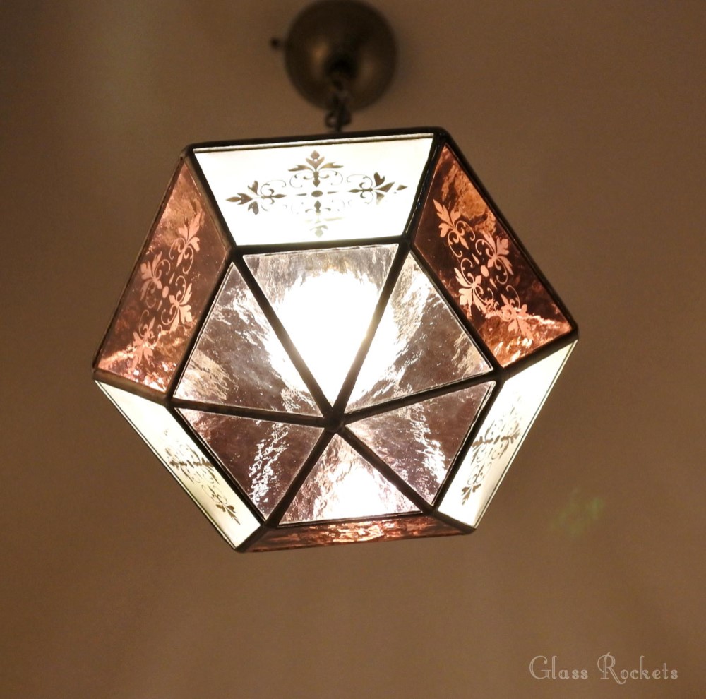 LED電球付き ユリの文様のランプ ステンドグラス ペンダント 照明 ライト LED電球付き ユリの文様のランプ ステンドグラス ペンダント 照明 ライト