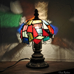 夢の欠片ランプ 一点物 ステンドグラス 照明 テーブル ランプ  スタンド 4枚目の画像