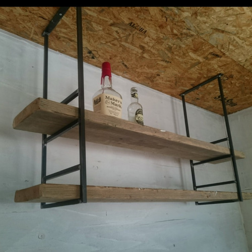 吊り棚 アイアンブラケット 吊り戸棚 収納棚 壁掛けラック・ウォール