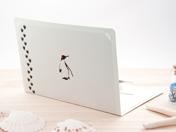 ポップアップカード　オウサマペンギン　メッセージカード 3枚目の画像