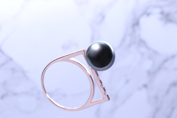 18Kゴールドシンプルパールリング