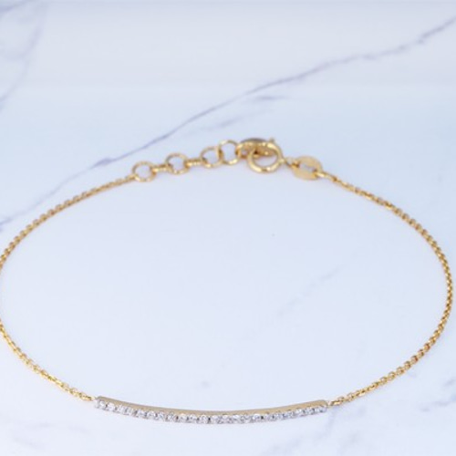 18Kゴールドレートのダイヤモンドブレスレット ブレスレット Atlen 